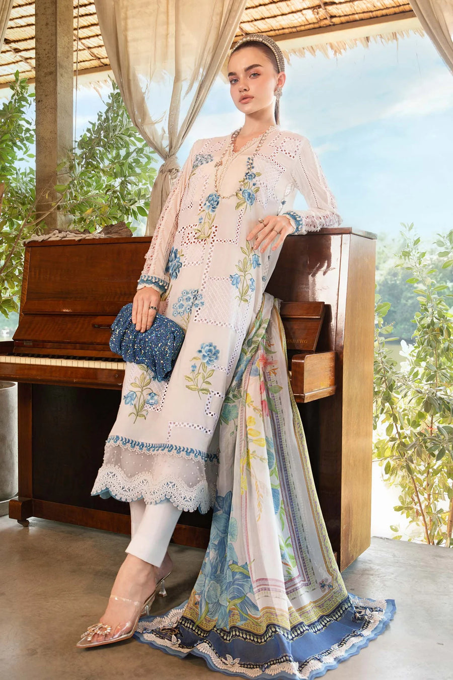 3 Piece Unstitched Printed Lawn Suit | MPT-2501-A