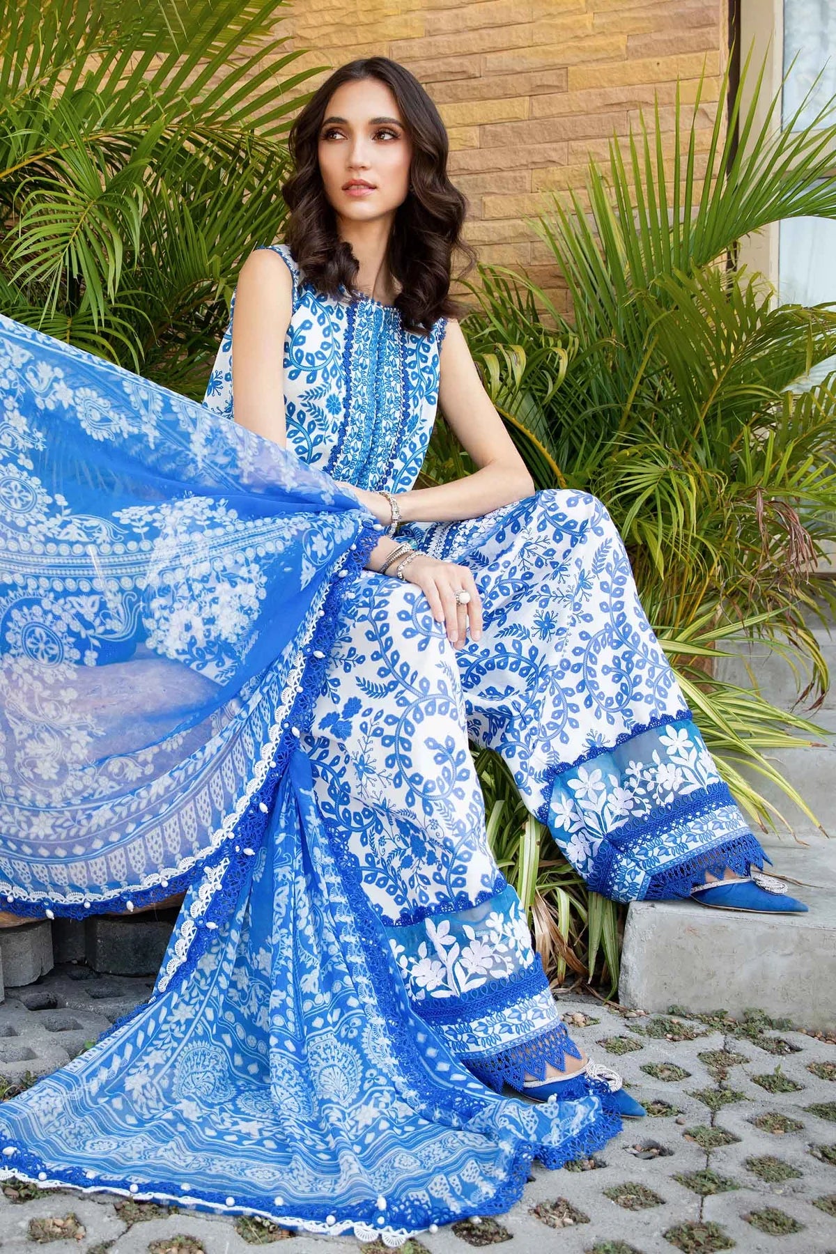 3 Piece Unstitched Printed Lawn Suit | MPT-2504-B