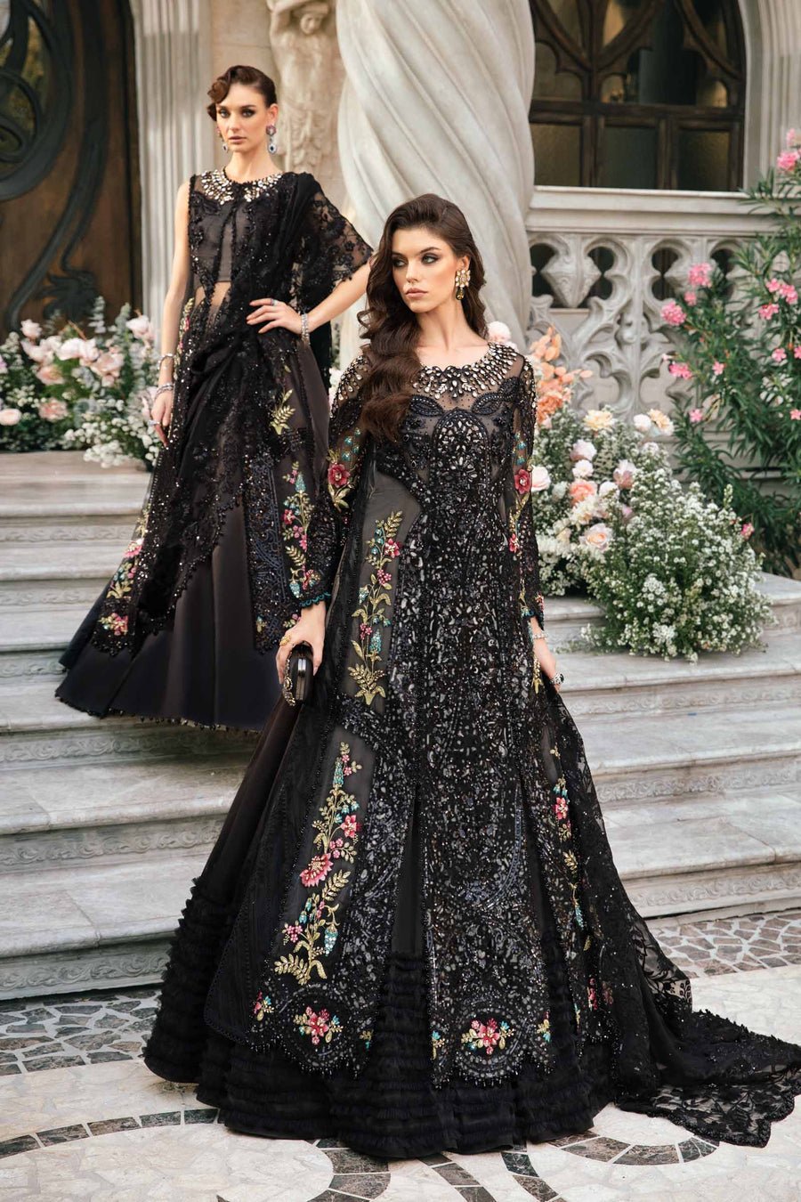 3 PIECE UNSTITCHED EMBROIDERED SUIT | BD - 2802 - STYLISTICOUTURE