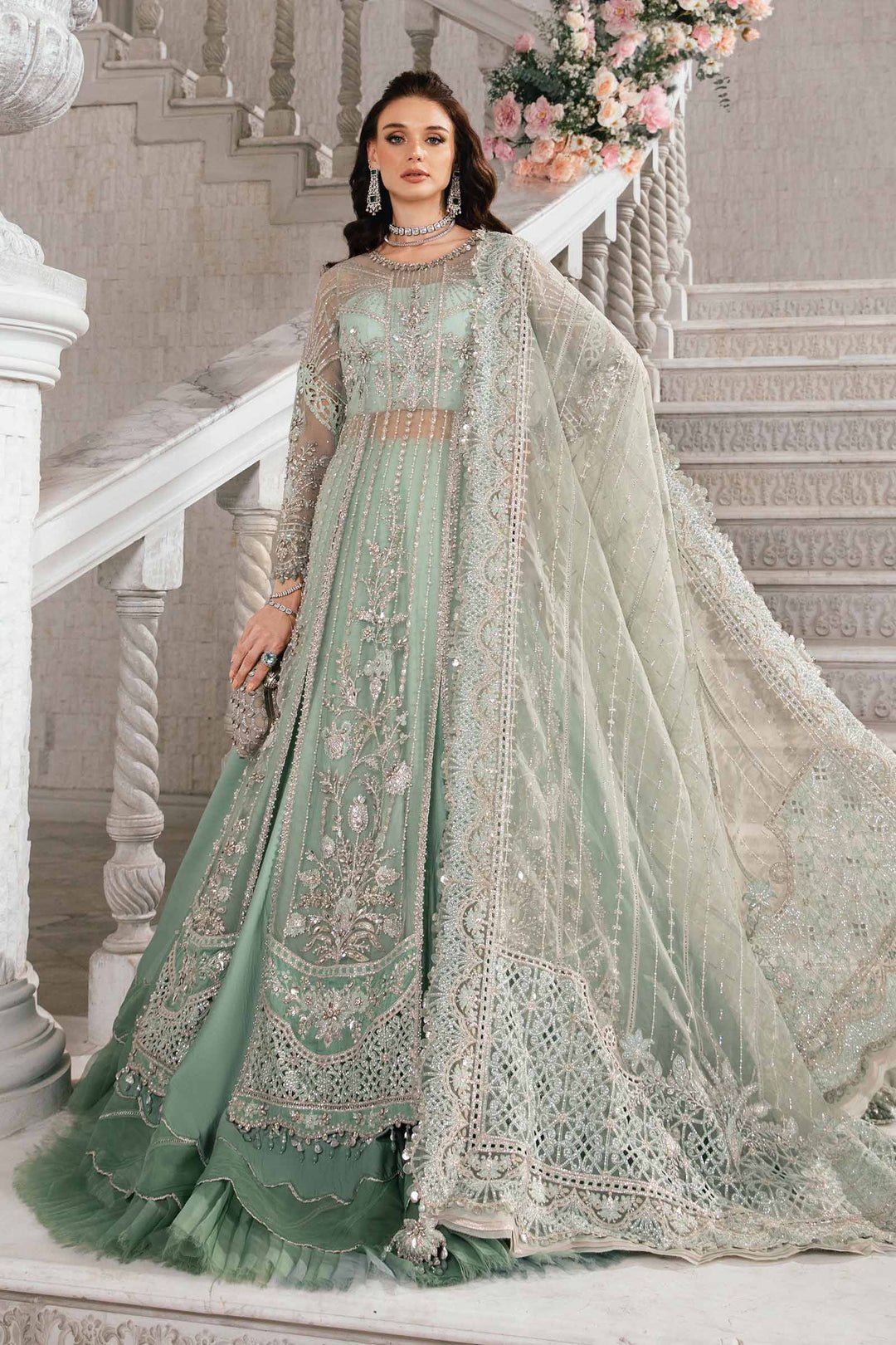 3 PIECE UNSTITCHED EMBROIDERED SUIT | BD - 2803 - STYLISTICOUTURE