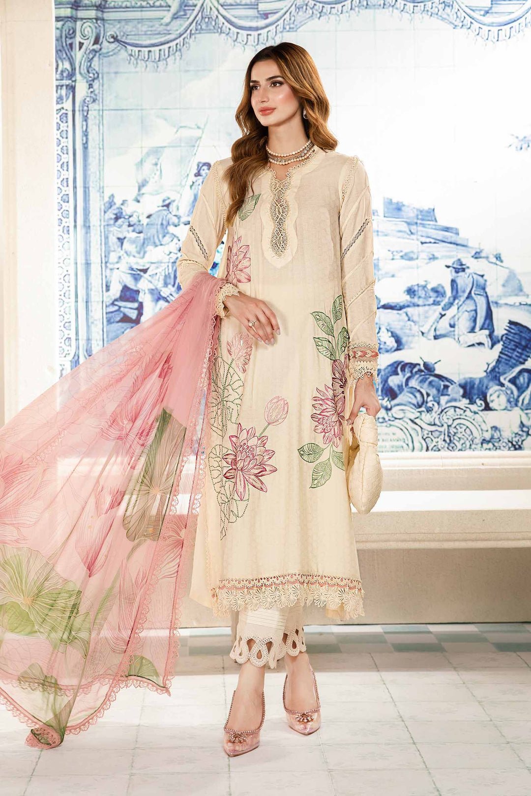 3 PIECE UNSTITCHED PRINTED SUIT | MPT - 2201 - A - STYLISTICOUTURE