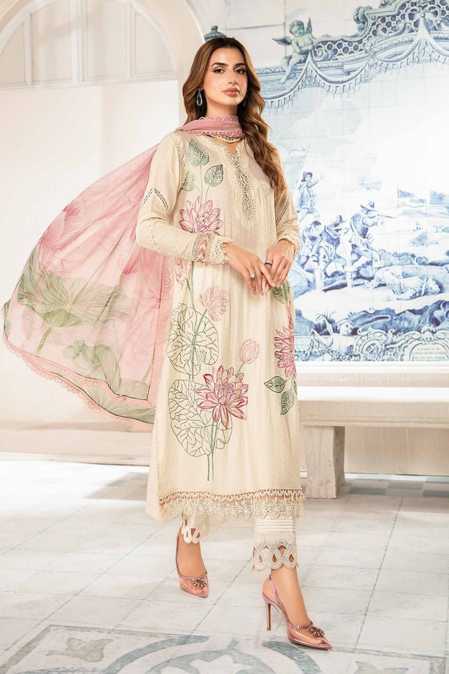 3 PIECE UNSTITCHED PRINTED SUIT | MPT - 2201 - A - STYLISTICOUTURE