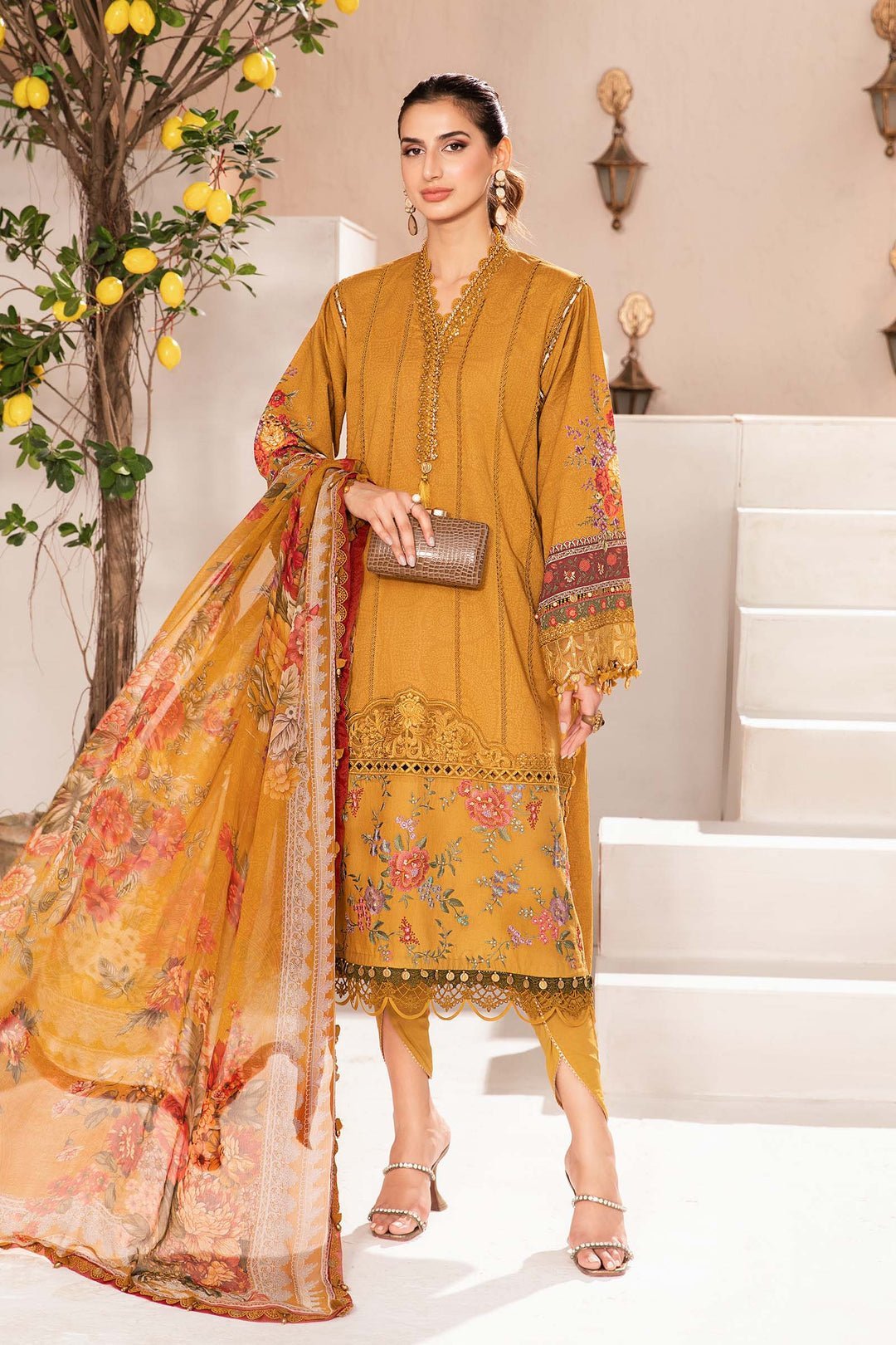 3 PIECE UNSTITCHED PRINTED SUIT | MPT - 2202 - A - STYLISTICOUTURE