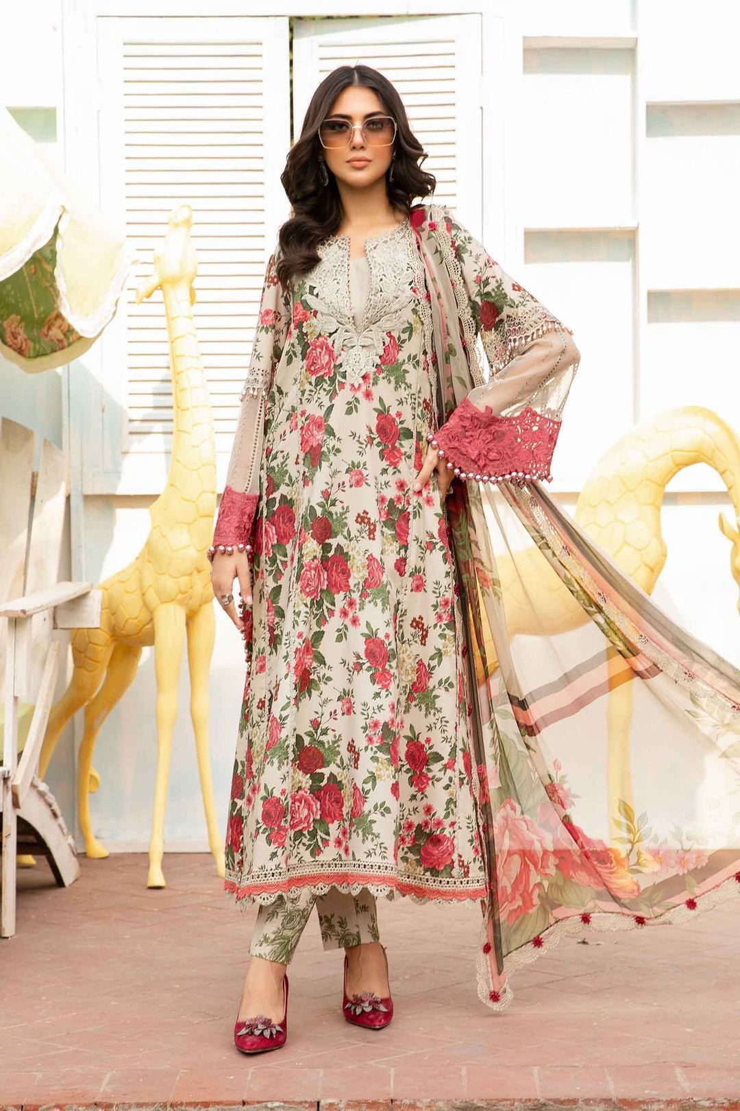 3 PIECE UNSTITCHED PRINTED SUIT | MPT - 2204 - B - STYLISTICOUTURE