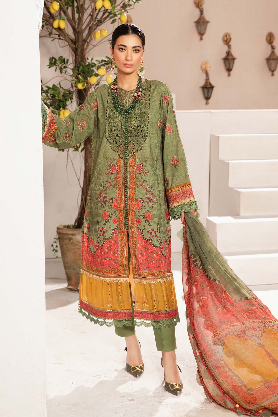 3 PIECE UNSTITCHED PRINTED SUIT | MPT - 2206 - A - STYLISTICOUTURE