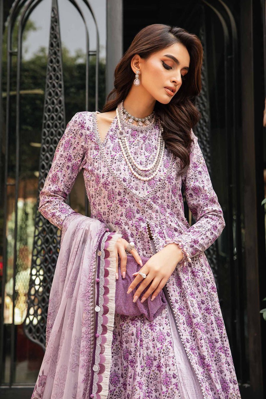 3 PIECE UNSTITCHED PRINTED SUIT | MPT - 2207 - B - STYLISTICOUTURE