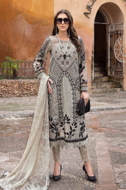 3 Piece Unstitched Embroidered Paper Cotton Suit | D-2510-B