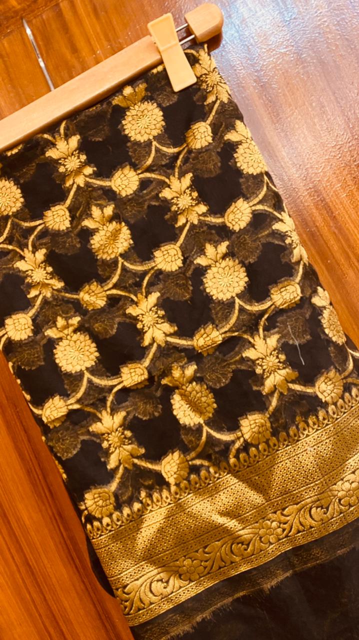 Organza embroidered dupatta